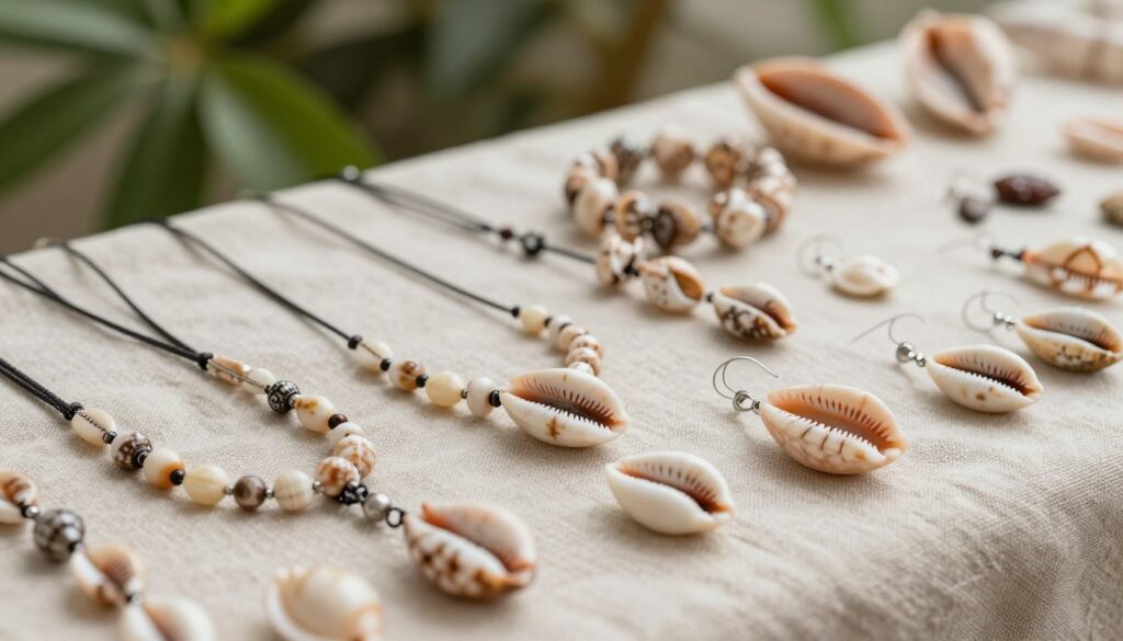boho cowrie shell jewelry