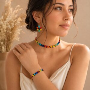 Rangphool Harmony Seed Bead Choker Set