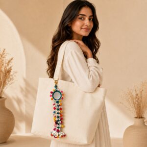 Meher Rang Patwa Mirror Tassel Charm